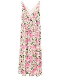 Liu Jo - Floral V-Neck Maxi Dress - Lyst