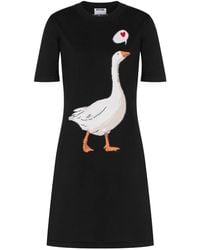 Moschino - Goose Cotton Knit Dress - Lyst