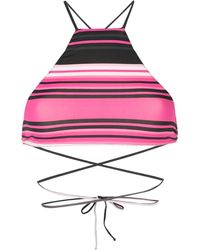 Clube Bossa - Chung Stripe-Print Bikini Top - Lyst