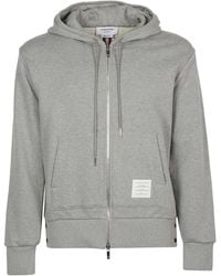 Thom Browne - Stripe Zip-Up Hoodie - Lyst