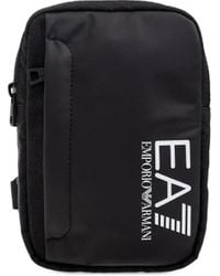 EA7 - Logo-Print Messenger Bag - Lyst