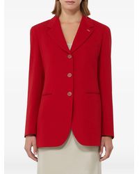 Max Mara - Wollen Blazer Met Enkele Rij Knopen - Lyst
