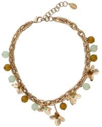 Twinset - Flower Beaded Chain Necklace - Lyst