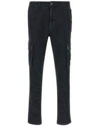 Stone Island - 3100034 Stretch Organic Broken Twill Cotton 'Old' Effect Trousers - Lyst