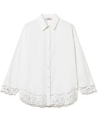 Twinset - Blouse Met Broderie Anglaise - Lyst