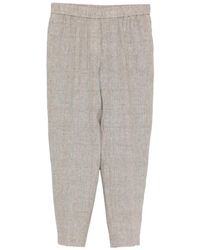Peserico - Prince Of Wales-Check Trousers - Lyst