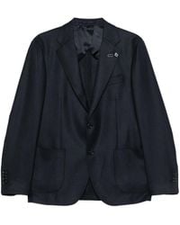 Lardini - Button Blazer Van Scheerwol - Lyst