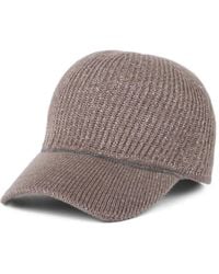 Brunello Cucinelli - Lurex-Ribbed Baseball Cap - Lyst
