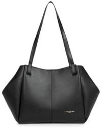 Lancaster - Large Grained-Texture Logo-Print Tote Bag - Lyst