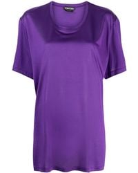 Tom Ford - Short-Sleeved Silk T-Shirt - Lyst