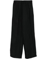 GANT - Elasticated-Waistband Wide-Leg Trousers - Lyst