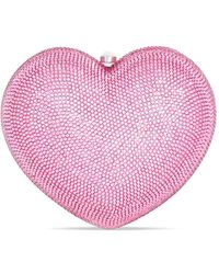 Judith Leiber - L'Amour Petit Coeur Crystal-Embellished Clutch Bag - Lyst