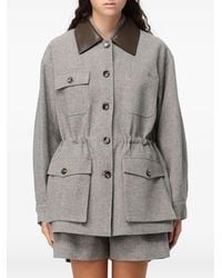 ELEH - Drawstring-Waist Button-Up Coat - Lyst