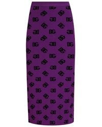 Dolce & Gabbana - Dolce & Gabbana Skirt With Dg Logo - Lyst