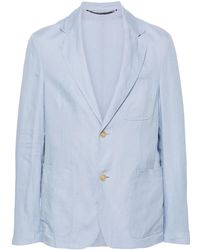 Canali - Single-Breasted Linen Blazer - Lyst