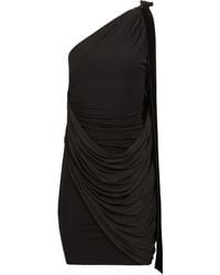 Nina Ricci - One-Shoulder Draped Mini Dress - Lyst