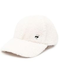 KARL LAGERFELD - Ikon Boucle-Baseballkappe Mit Logo - Lyst