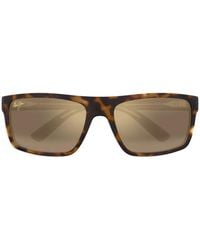 Maui Jim - Tortoiseshell Rectangular-Frame Sunglasses - Lyst