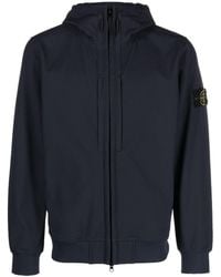 Stone Island - Veste zippée à patch logo - Lyst