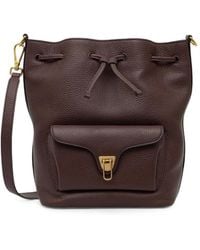 Coccinelle - Medium Beat Generation Pebbled-Leather Drawstring Bucket Bag - Lyst
