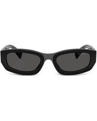 Miu Miu - Geometric-Frame Logo-Detail Sunglasses - Lyst