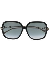 Gucci - Horsebit Square Frame Sunglasses - Lyst