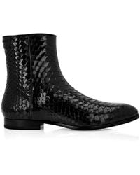 Philipp Plein - Python-Leather Ankle Boots - Lyst