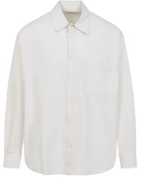 Lemaire - Camicia A Maniche Lunghe Con Tasca - Lyst