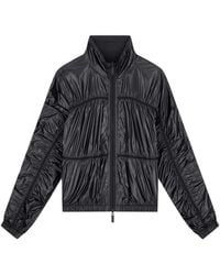 Emporio Armani - Ruched Zip-Up Jacket - Lyst