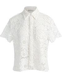Alice + Olivia - Lane Lace-Embroidered Shirt - Lyst