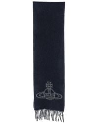 Vivienne Westwood - Orb-Logo Fringed Scarf - Lyst