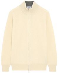 Lardini - Ribbed-Knit Zip-Up Cardigan - Lyst