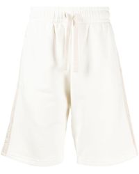 Palm Angels - Logo-tape Cotton Track Shorts - Lyst