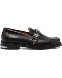 Toga Virilis - Logo-engraved Leather Loafers - Lyst