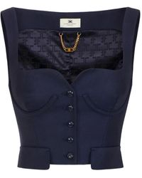 Elisabetta Franchi - Cool Wool Top - Lyst