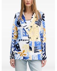 Joseph Ribkoff - Graphic-Print Notched-Lapels Blazer - Lyst