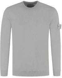 Stone Island - Pull 5100074 En Laine Pure Légère Certifiée Rws Sweat Ghost À Patch Logo - Lyst