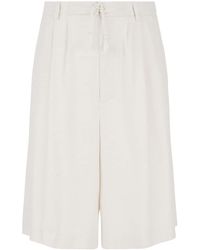 Gcds - Logo-embroidered Pleated Bermuda Shorts - Lyst