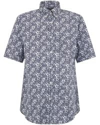 Paul & Shark - Floral-Print Short-Sleeve Shirt - Lyst
