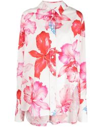 The Attico - Diana Floral-Print Shirt - Lyst