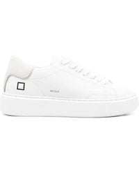 Date - Sfera Panelled Leather Sneakers - Lyst