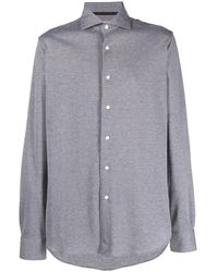 Orian - Camisa De Piqué Con Cuello Italiano - Lyst