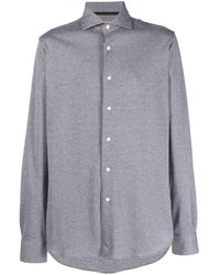 Orian - Spread Collar Piqué Shirt - Lyst