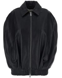 Arma - Bina Elasticated-Hem Leather Jacket - Lyst