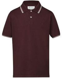 Maison Margiela - Logo Cotton Polo Shirt - Lyst