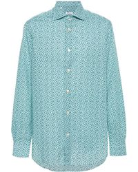 Kiton - Floral-print Cotton Shirt - Lyst
