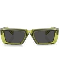 Prada - Sonnenbrille Mit Eckigem Gestell - Lyst