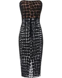 Elisabetta Franchi - Robe Courte À Effet Peau De Crocodile - Lyst