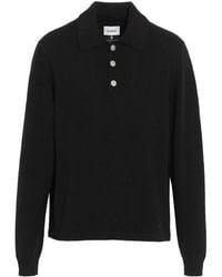 Barrie - Embroidered Cashmere Long-Sleeve Polo Shirt - Lyst