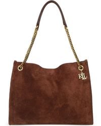Ralph Lauren - Tote Bag aus Wildleder mit Kettenriemen - Lyst
